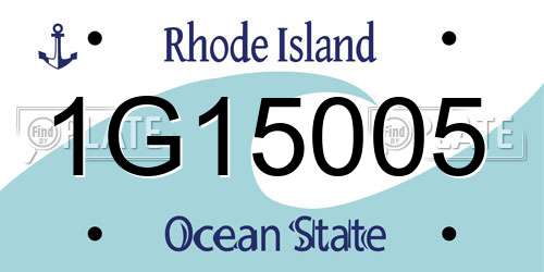 1G15005 Rhode Island License Plate