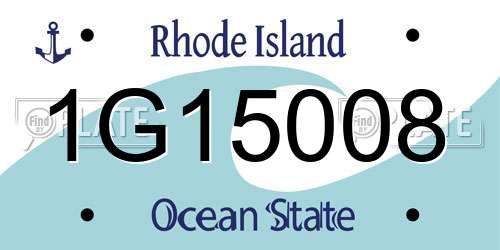 1G15008 Rhode Island License Plate