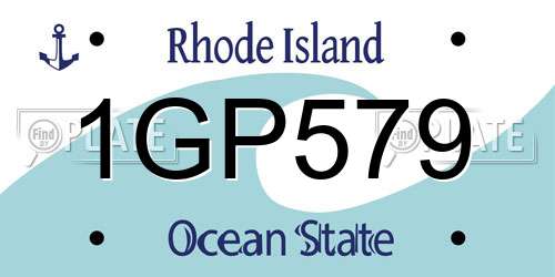 1GP579 Rhode Island License Plate