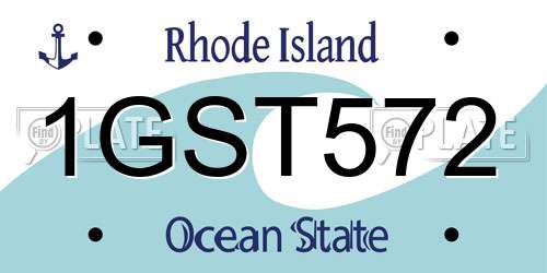 1GST572 Rhode Island License Plate