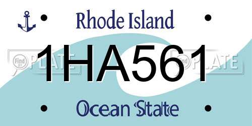 1HA561 Rhode Island License Plate