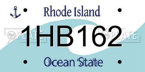 1HB162 Rhode Island License Plate