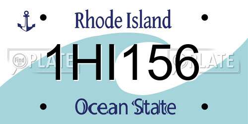 1HI156 Rhode Island License Plate