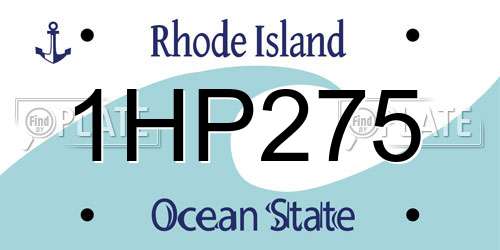 1HP275 Rhode Island License Plate