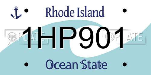 1HP901 Rhode Island License Plate