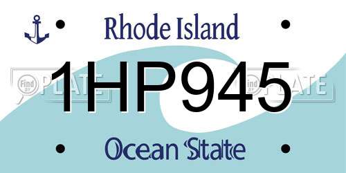 1HP945 Rhode Island License Plate