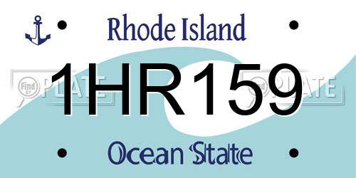 1HR159 Rhode Island License Plate