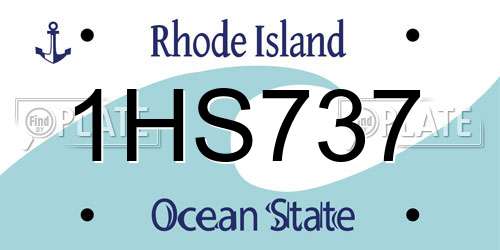 1HS737 Rhode Island License Plate