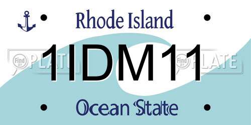 1IDM11 Rhode Island License Plate