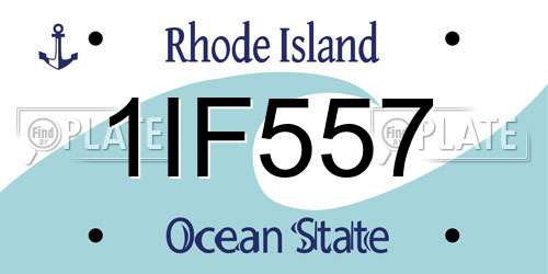 1IF557 Rhode Island License Plate