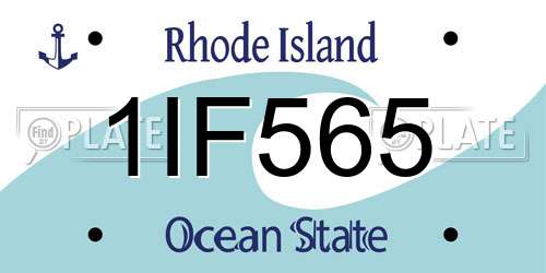 1IF565 Rhode Island License Plate