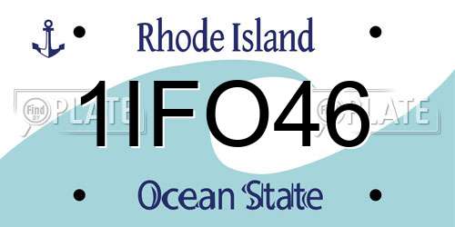 1IFO46 Rhode Island License Plate