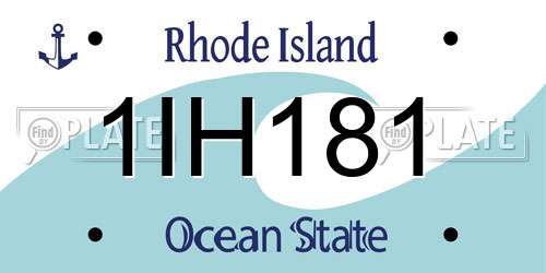 1IH181 Rhode Island License Plate