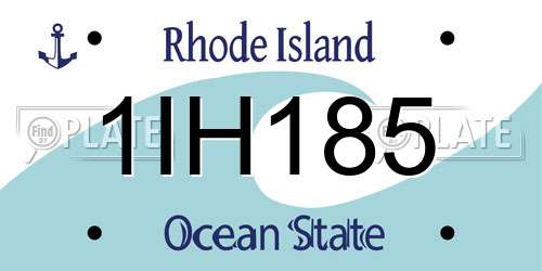 1IH185 Rhode Island License Plate