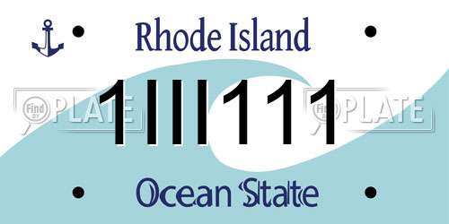 1III111 Rhode Island License Plate