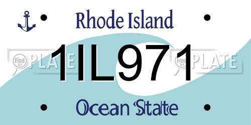 1IL971 Rhode Island License Plate