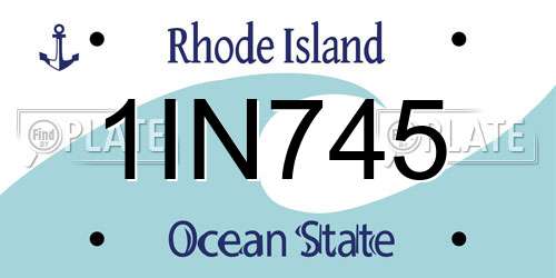1IN745 Rhode Island License Plate