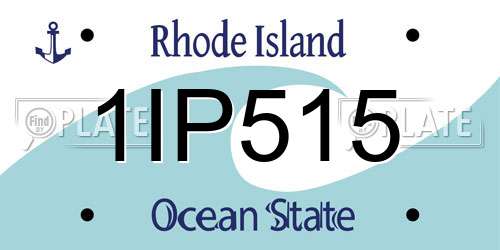 1IP515 Rhode Island License Plate