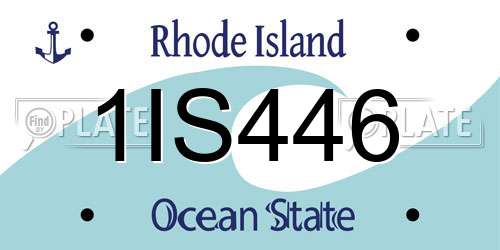 1IS446 Rhode Island License Plate