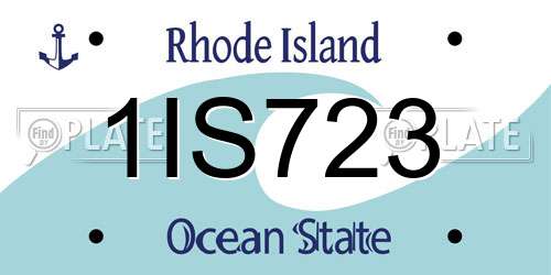 1IS723 Rhode Island License Plate