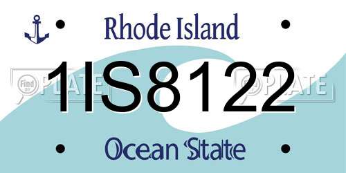 1IS8122 Rhode Island License Plate