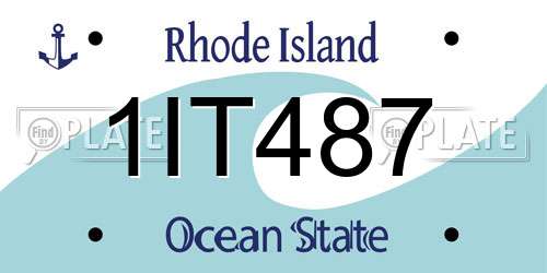 1IT487 Rhode Island License Plate