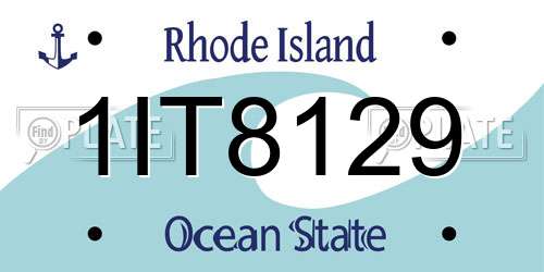 1IT8129 Rhode Island License Plate