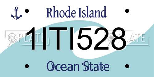 1ITI528 Rhode Island License Plate