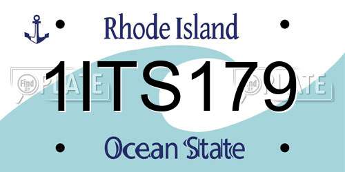1ITS179 Rhode Island License Plate