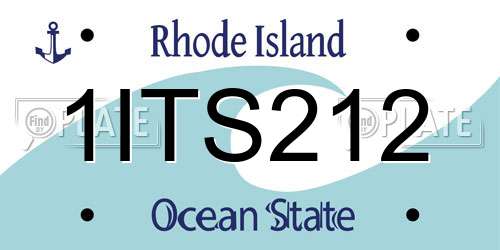 1ITS212 Rhode Island License Plate