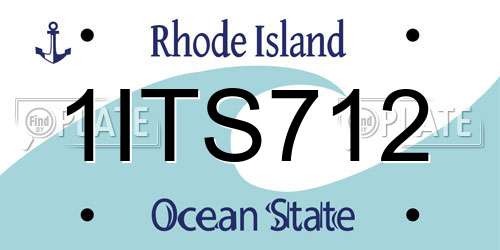 1ITS712 Rhode Island License Plate