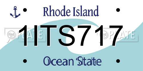 1ITS717 Rhode Island License Plate