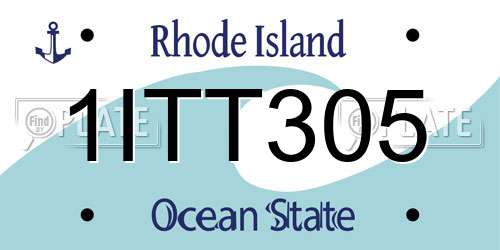 1ITT305 Rhode Island License Plate