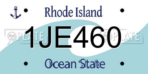1JE460 Rhode Island License Plate