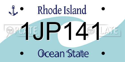 1JP141 Rhode Island License Plate