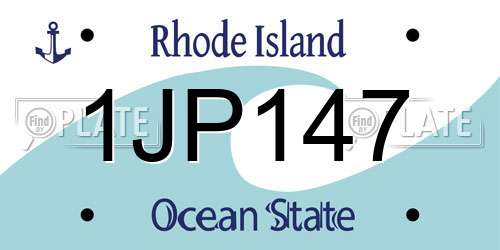 1JP147 Rhode Island License Plate