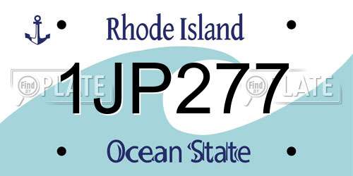 1JP277 Rhode Island License Plate