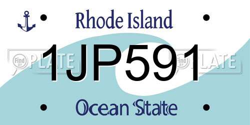 1JP591 Rhode Island License Plate