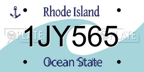 1JY565 Rhode Island License Plate
