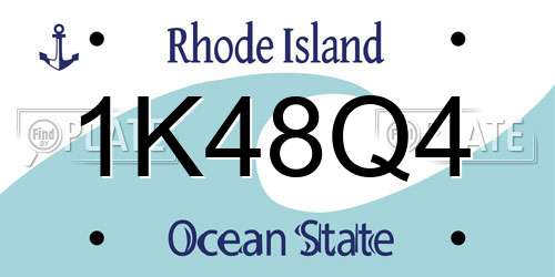 1K48Q4 Rhode Island License Plate