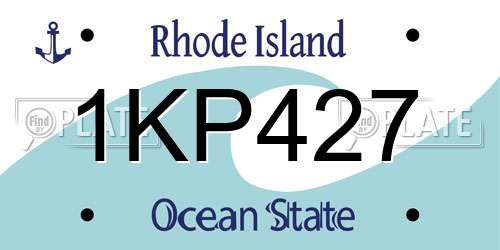 1KP427 Rhode Island License Plate