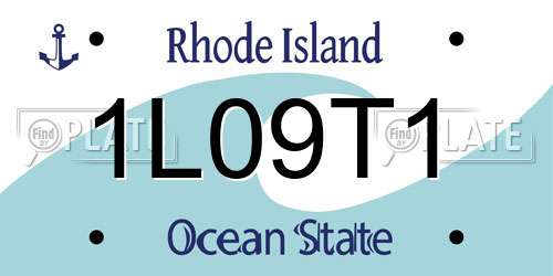 1L09T1 Rhode Island License Plate