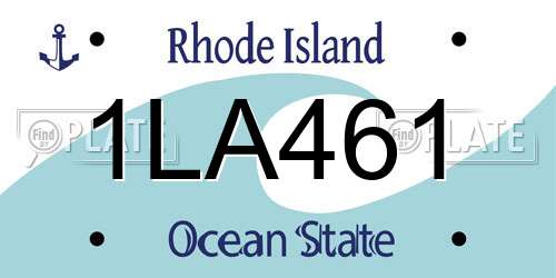 1LA461 Rhode Island License Plate