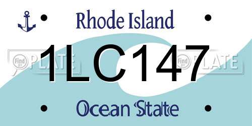 1LC147 Rhode Island License Plate