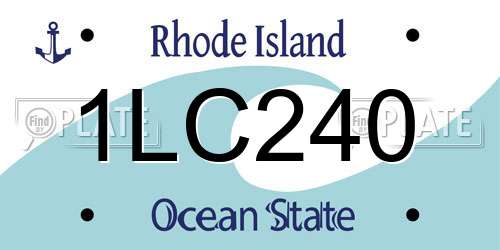 1LC240 Rhode Island License Plate