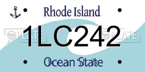 1LC242 Rhode Island License Plate