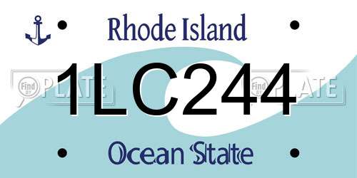 1LC244 Rhode Island License Plate