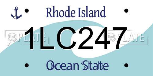 1LC247 Rhode Island License Plate