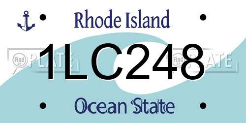 1LC248 Rhode Island License Plate