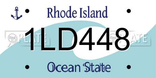 1LD448 Rhode Island License Plate